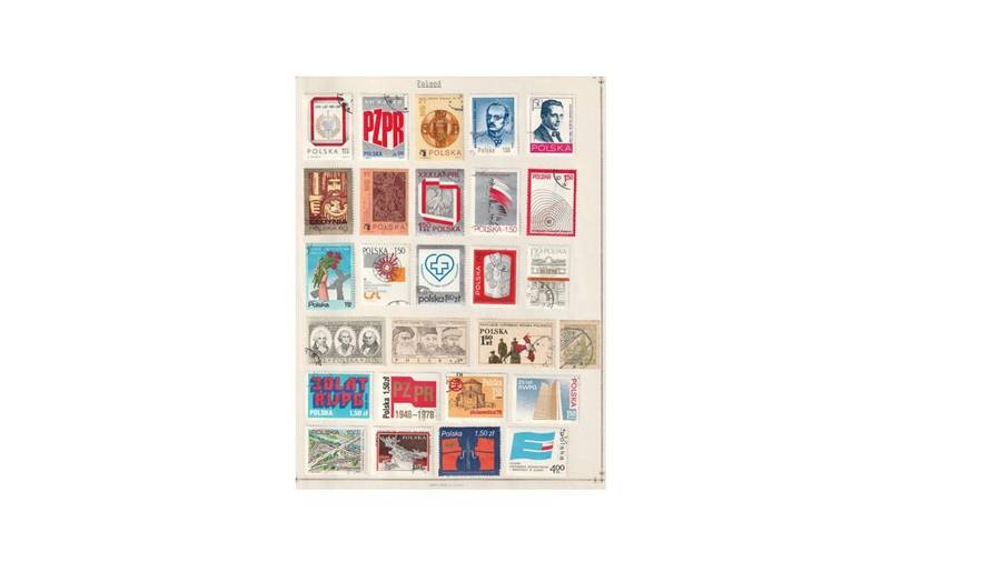 Poland 5 Page selection of used stamps