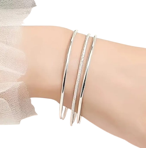 Minimalist 3-piece Thin Bracelet Bangles Set