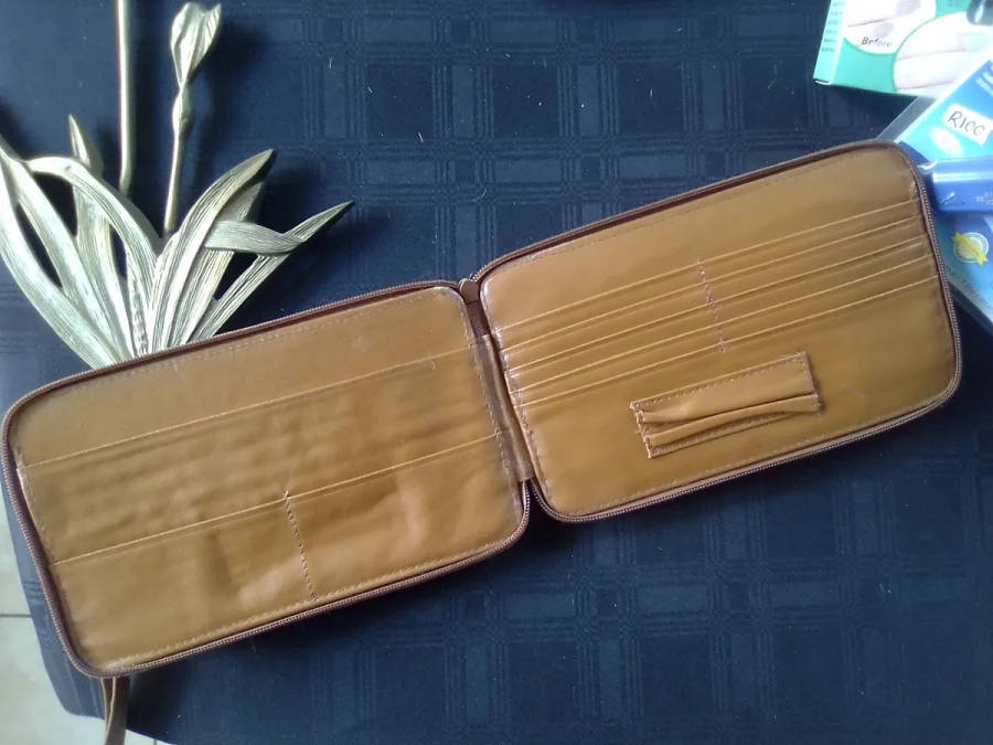 Ostrich Leather Clutch Bag