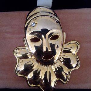 Pierrot Clown Brooch