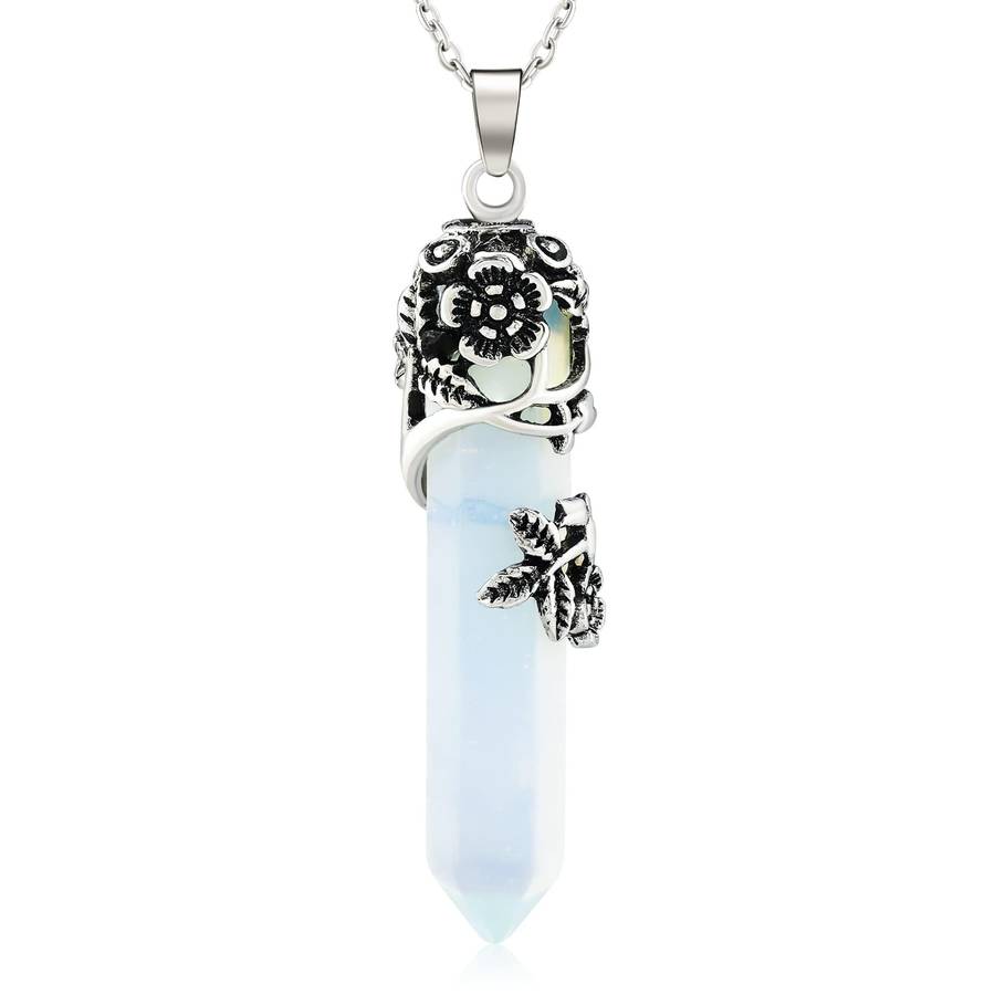 Opalite / Moonstone Gemstone Pendant Necklace