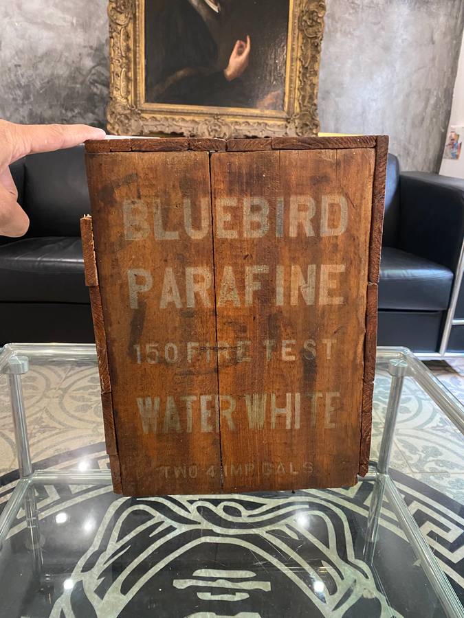 Bluebird Parafine Wooden Sign
