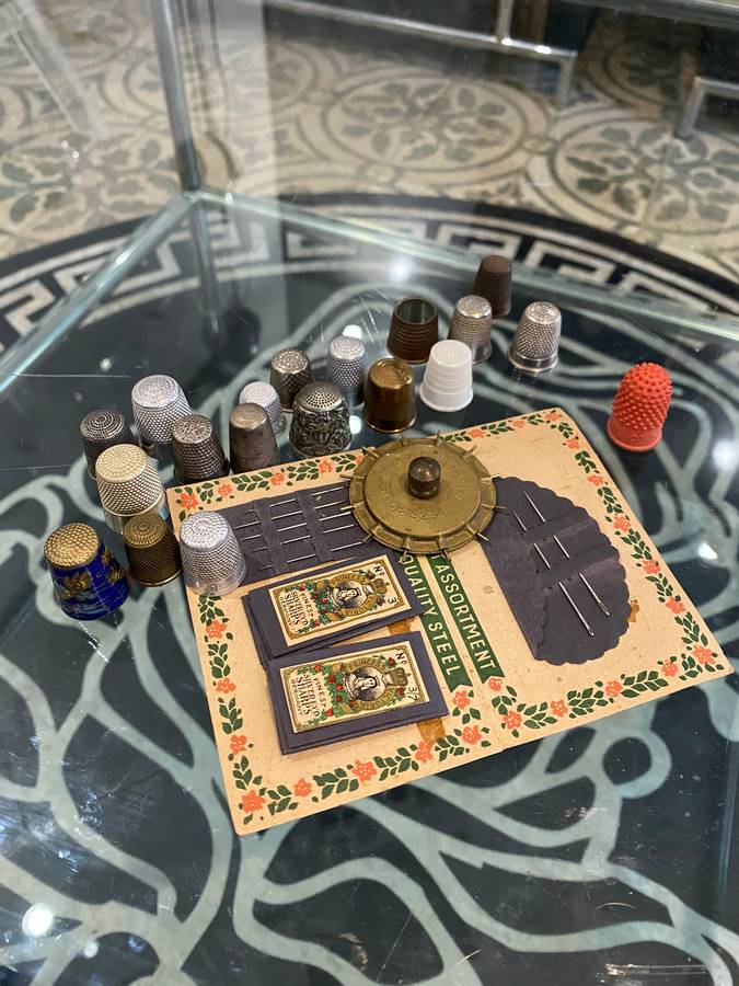 Sterling silver, enamel, painted and metal thimbles collection. Bid now!