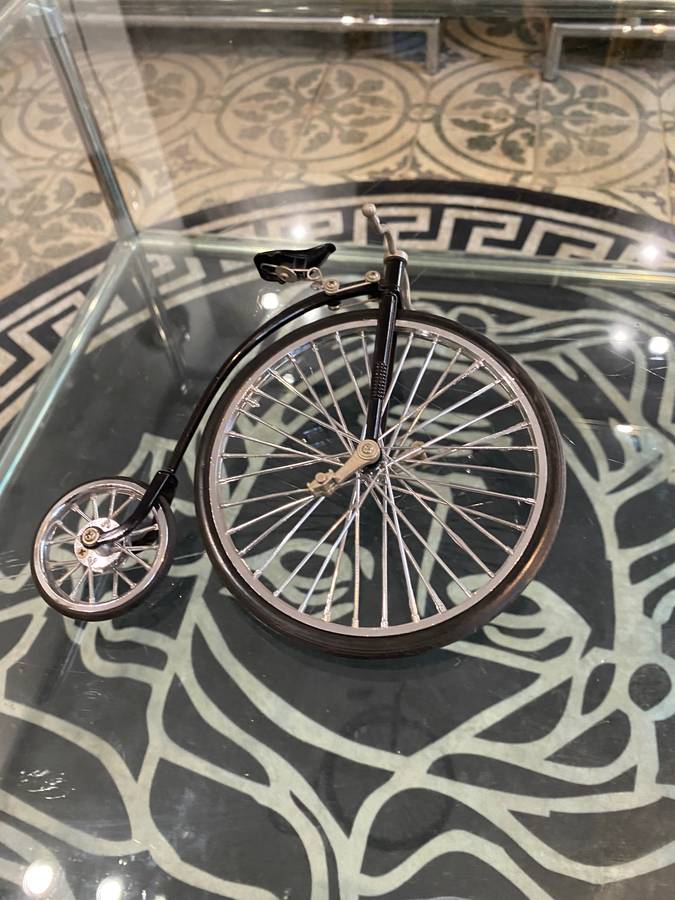 1/10 Simulation High Wheel Bicycle Model Diecast DIY Alloy Bicycle Model