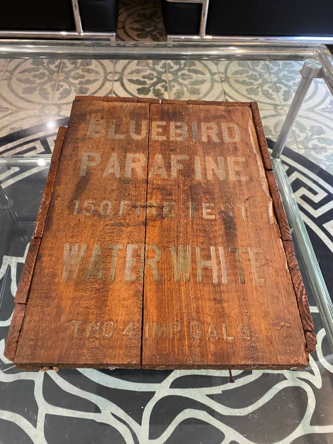 Bluebird Parafine Wooden Sign