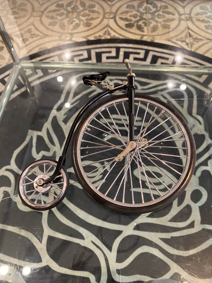 1/10 Simulation High Wheel Bicycle Model Diecast DIY Alloy Bicycle Model