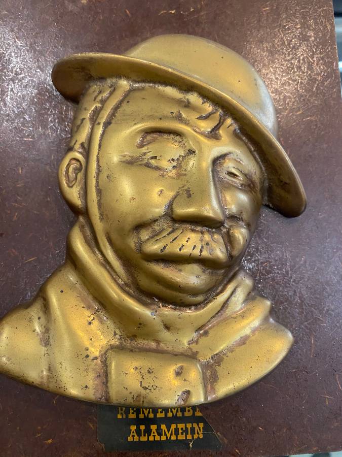 El Alamein Commemorated Bronze Plaque