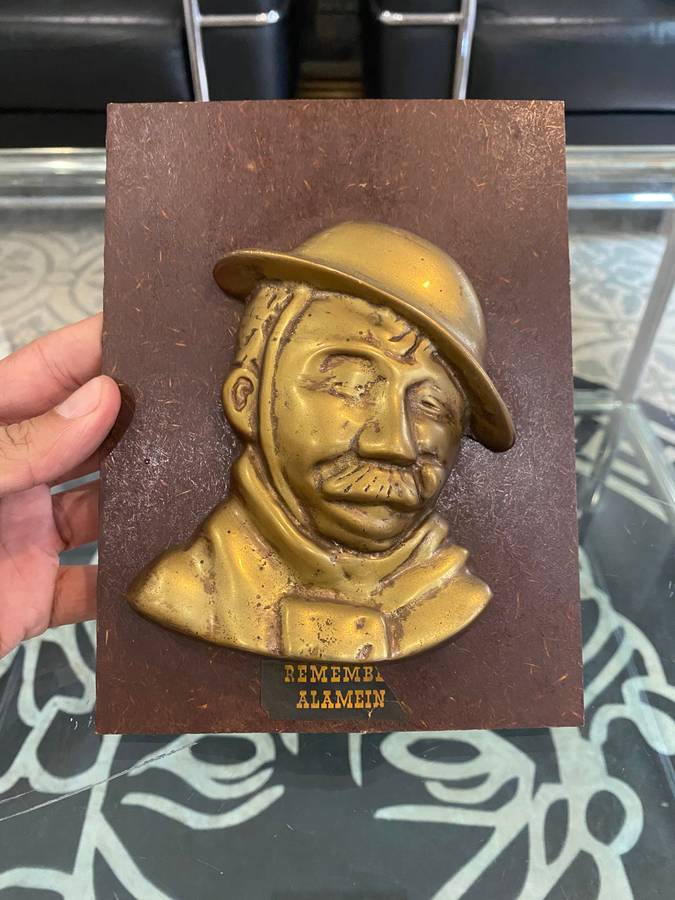 El Alamein Commemorated Bronze Plaque