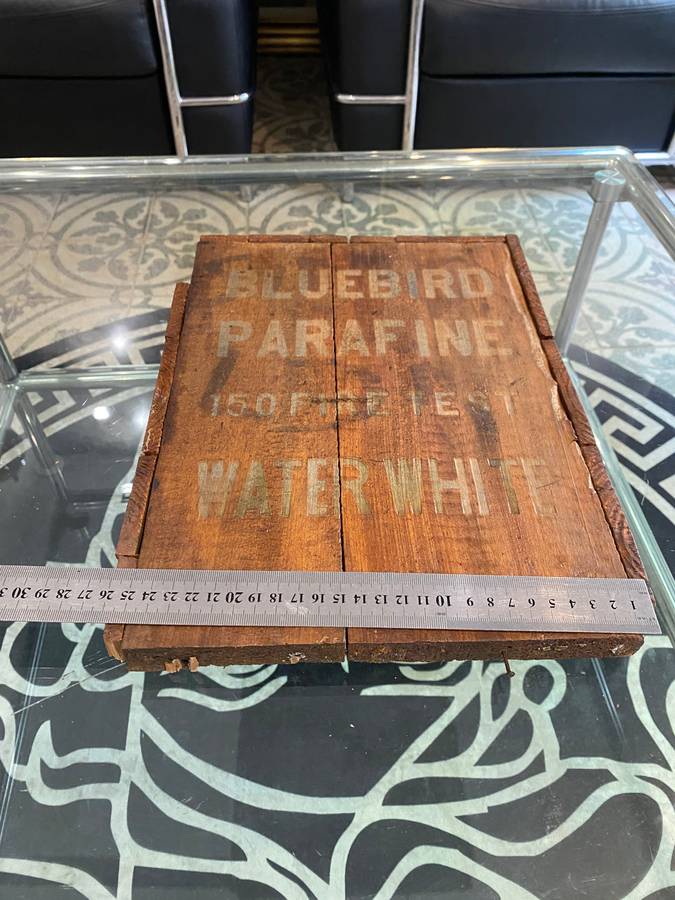 Bluebird Parafine Wooden Sign