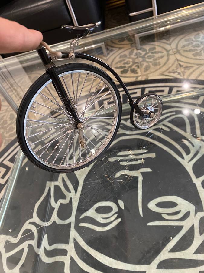 1/10 Simulation High Wheel Bicycle Model Diecast DIY Alloy Bicycle Model