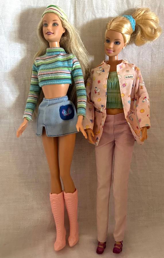 Two Vintage Barbie Dolls
