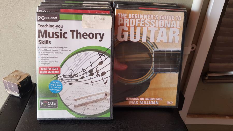 9 x CD's (Garden Designer, Home Designer, Music Theory, Guitar, Graphic Design, Desktop Publishing)