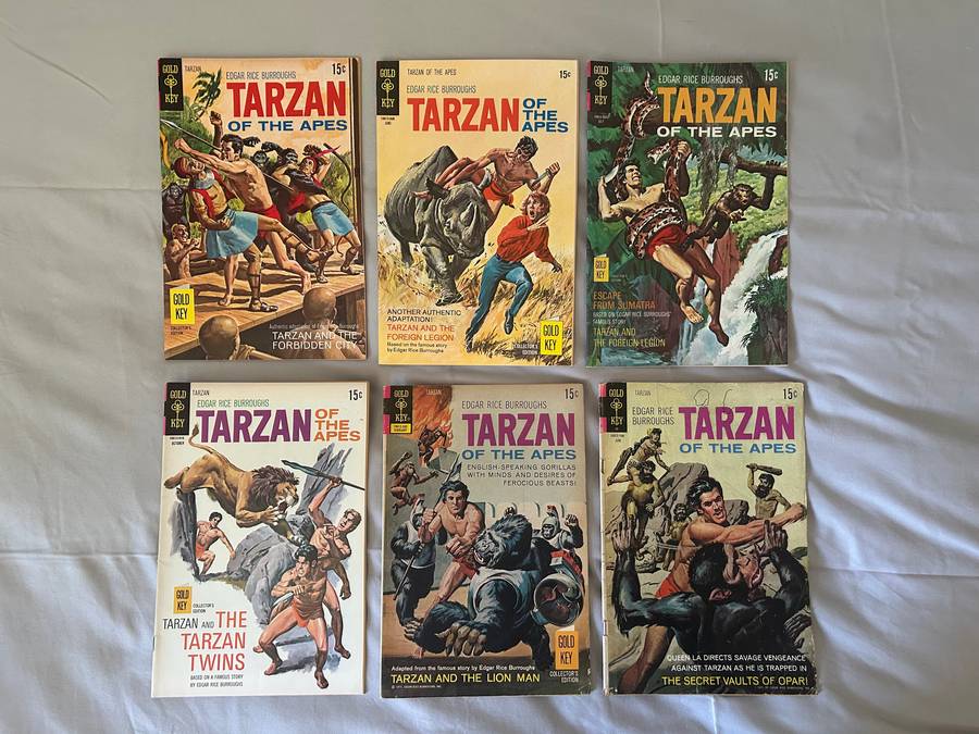 TARZAN of the APES Silver & Bronze age Goldkeye Comics lot of 17 comics