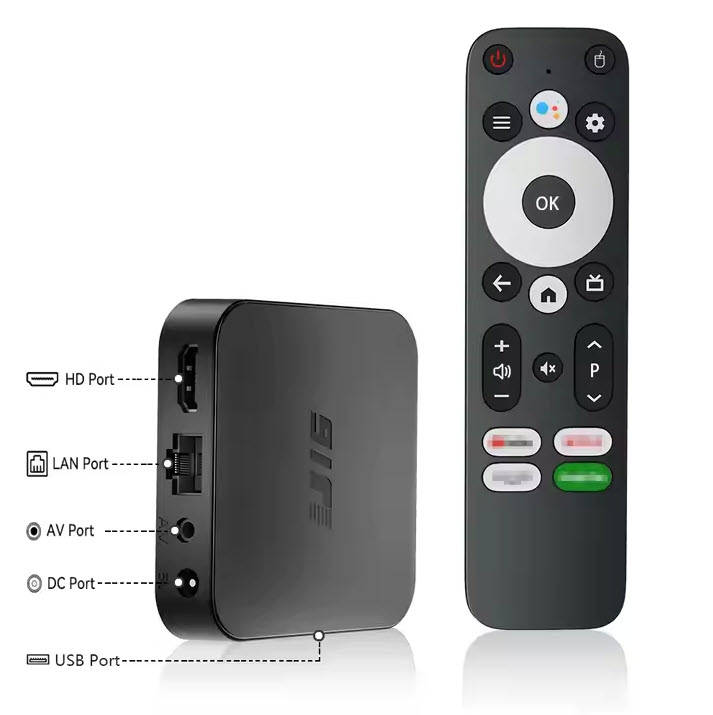 Latest Gen Android 10 TVOS 4K U16  Plus 2GB Ram with 16GB Rom Quad Core Cpu 5G WiFi, BT5.2 Tv Box
