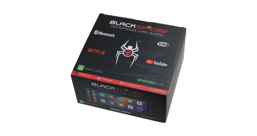BlackSpider BSDD1686A 1Din Android 6.86'' with Wireless Apple CarPlay Android Auto Radio