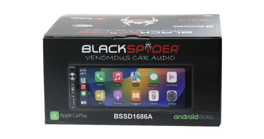 BlackSpider BSDD1686A 1Din Android 6.86'' with Wireless Apple CarPlay Android Auto Radio