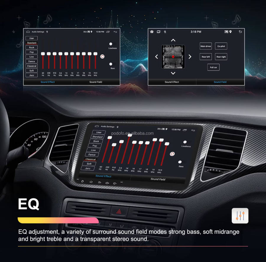 9'' Android Car Radio2+64G CarPlay Android Auto Car Stereo with GPS WIFI FM RDS For VW/Skoda/Golf