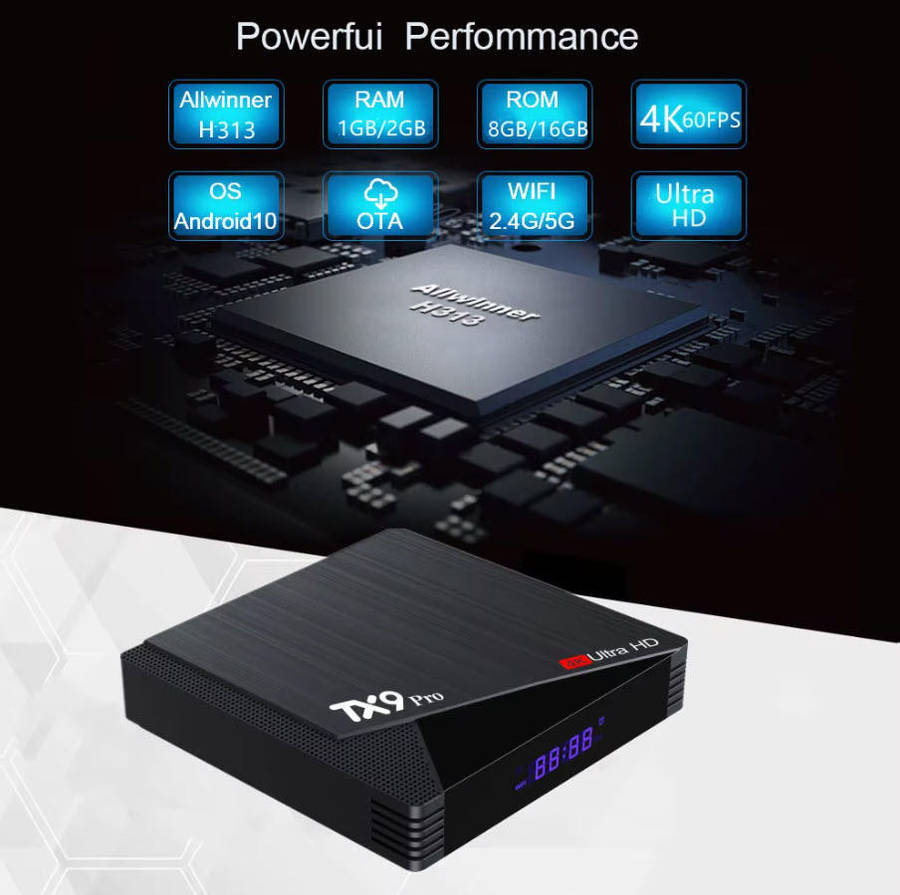TX9 PRO set top box 4K HD 5G WIFI 8+128GB H313 Android 12.1 TV BOX
