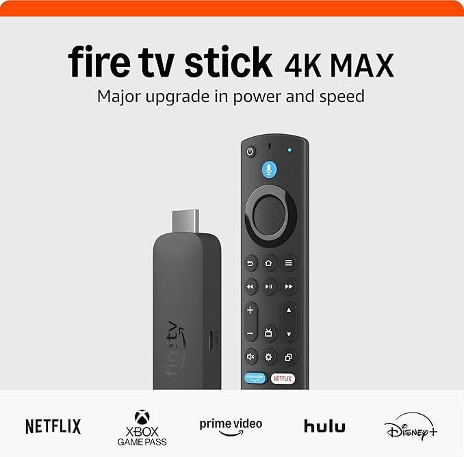 Amazon Fire Stick 4K MAX Streaming Device, Alexa Voice Remote 3rd gen Wi-Fi 6e