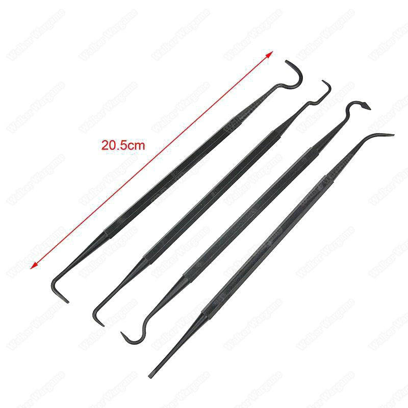 Firearm Airsoft Cleaning Brush Tools Kit Set Deluxe - With Case and metal Picks