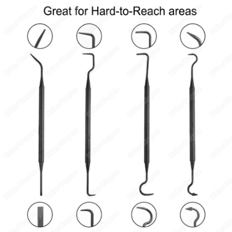 Firearm Airsoft Cleaning Brush Tools Kit Set Deluxe - With Case and metal Picks