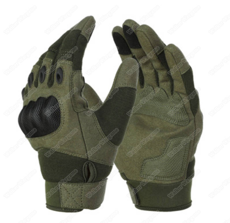 Emerson Assult Tactical Full Finger Hard Knuckle Gloves - OD Green L