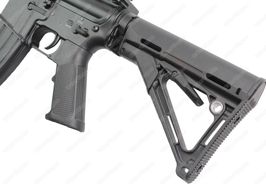 Double Bell 076 M4 w/ 12" Skeletonized Handguard Airsoft AEG Rifle Black