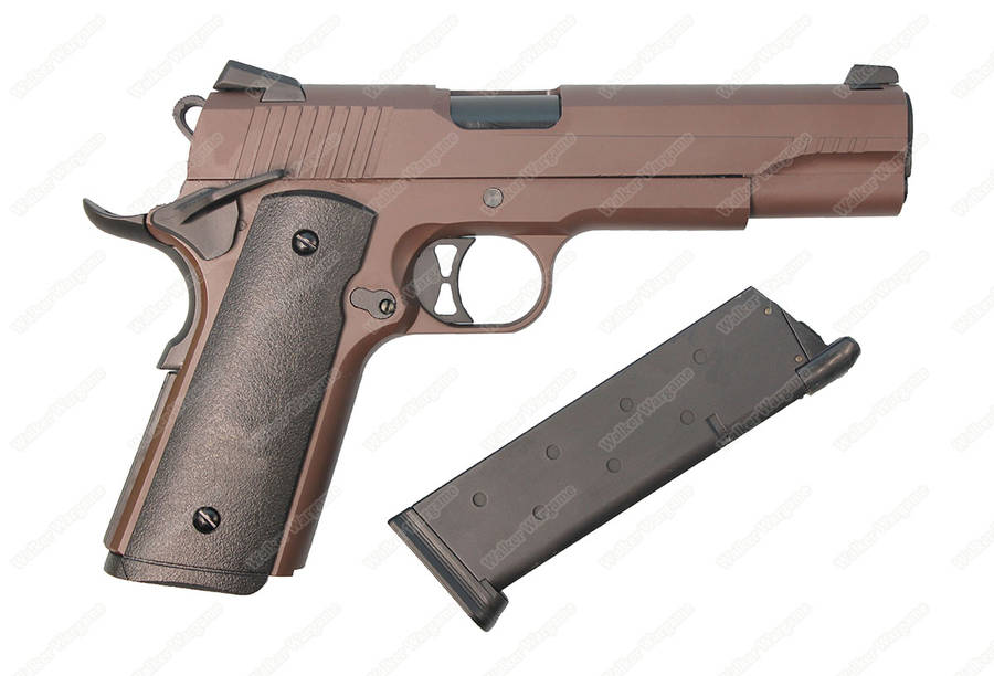 Double Bell 785S 1911 Moaon AAbe spartan Gas Blowback Airsoft Pistol - CRIMSON BROWN