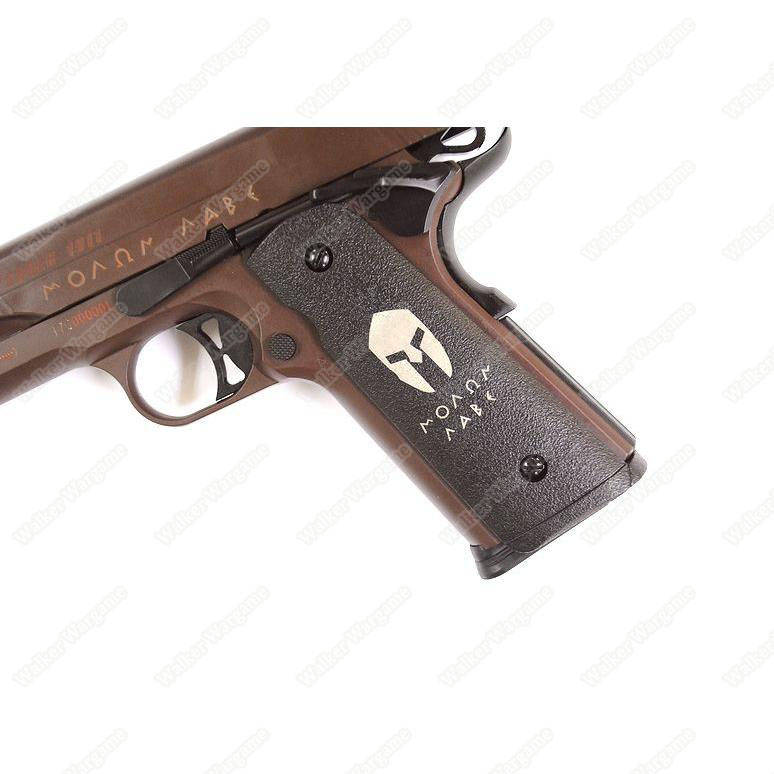 Double Bell 785S 1911 Moaon AAbe spartan Gas Blowback Airsoft Pistol - CRIMSON BROWN