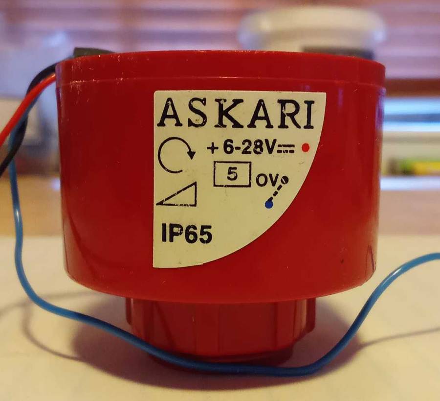 Askari Panel Mount Electronic Sounder / Siren - Red - 6-28V DC - IP65