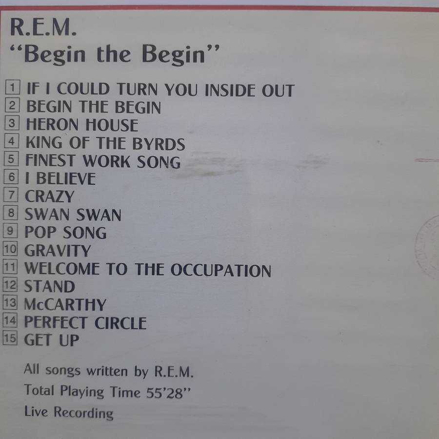 R.E.M. - Begin The Begin [Live On Stage Series] (1993)