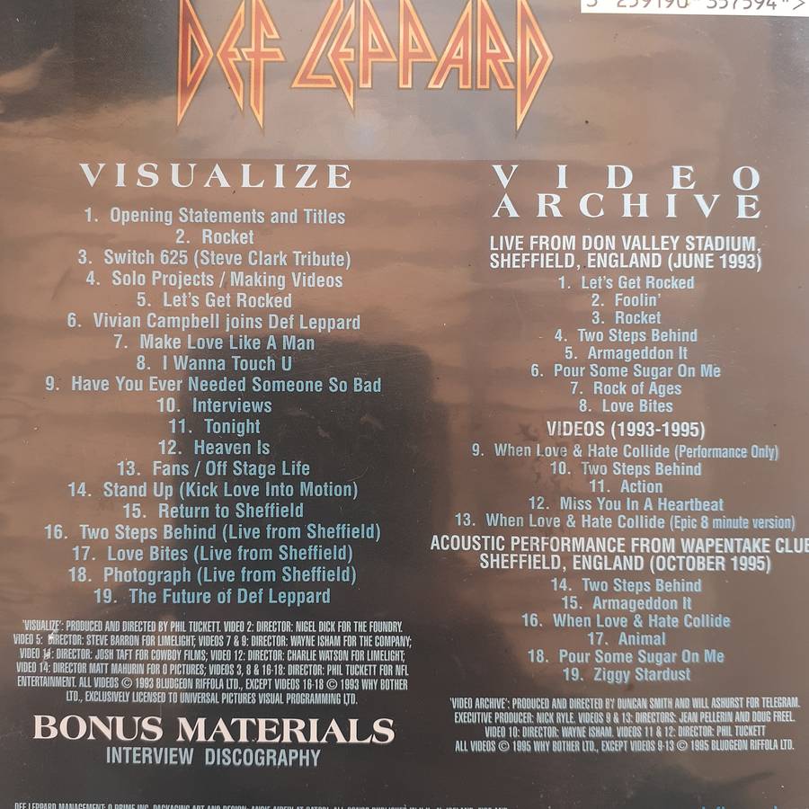 Def Leppard - Visualize / Video Archive [DVD] (2002)