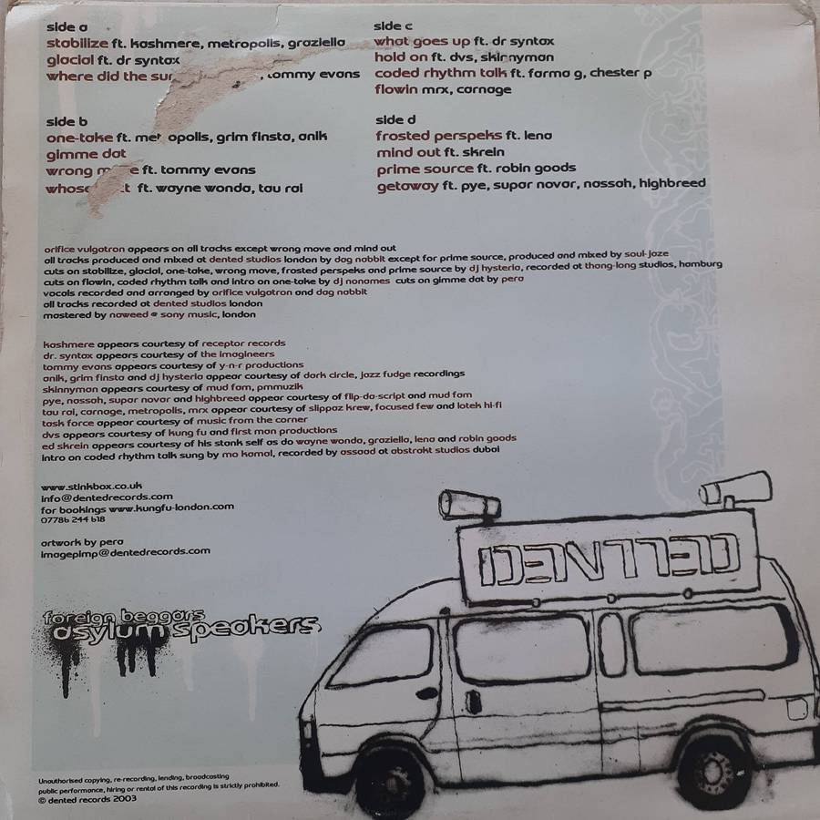 VINYL - Foreign Beggars - Asylum Speakers [2LP] (2003 UK Press)   *Concious/Jazzy Hip-Hop
