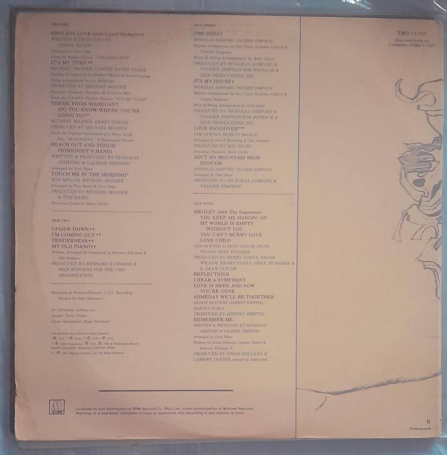 Diana Ross All The Greastest Hits Double Vinyl