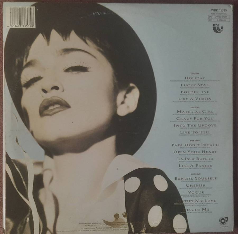 Madonna The Immaculate Collection Double Vinyl