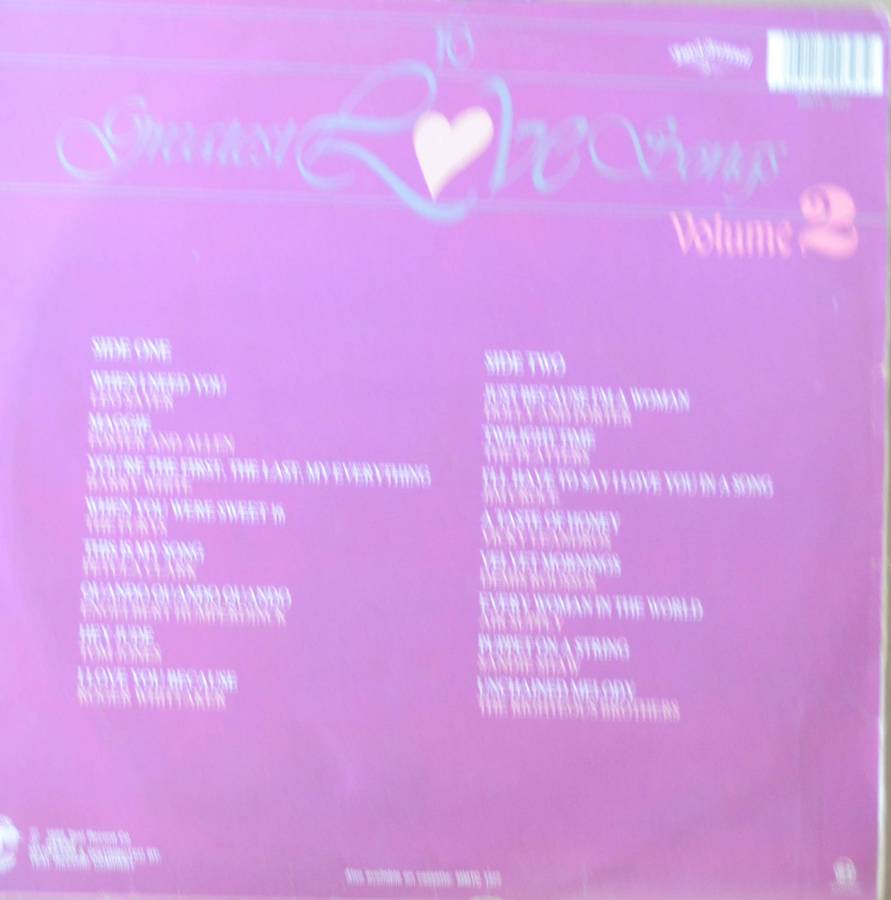 Greatest Love Songs Vinyl