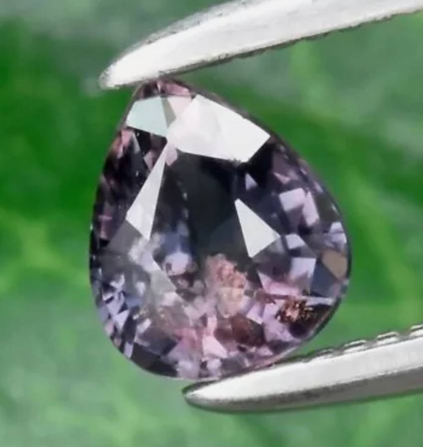 Beautiful 4.5x4mm Pear Cut Unheated Pinkish Purple Sapphire
