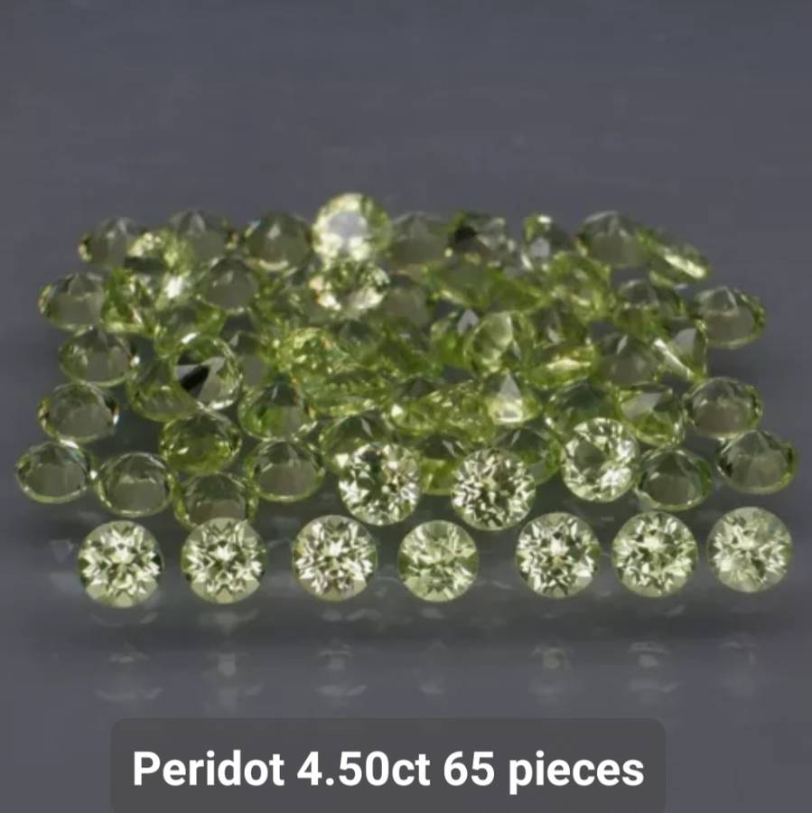 Peridot 65 piece Lot Natural Round Cut