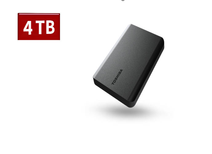 Toshiba 4TB 2.5" External Hard drive Plug n Play