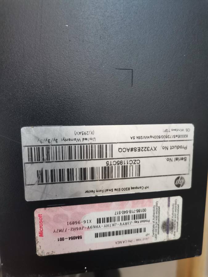 HP Compaq 8200 Elite Small Form Factor PC-Parts