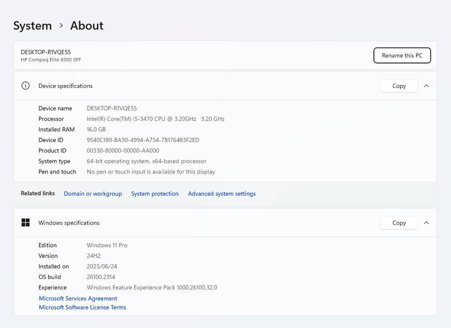 HP Elite 8300 SFF i5 ARC A380 16GB RAM with Wifi&Bluetooth
