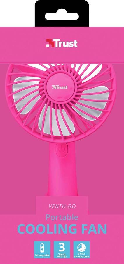 Trust Ventu Go Portable Fans  2 Pink, 2 Yellow, 2 Red  Damaged Boxes, Brand New  R1.00 No Reserve
