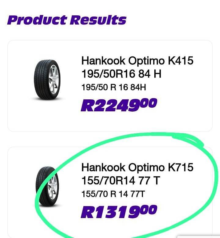Hankook Optimo K715 Tyre