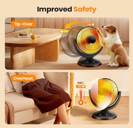 CONDERE Ceramic Carbon Sun Energy Saving Heater ZR-4003