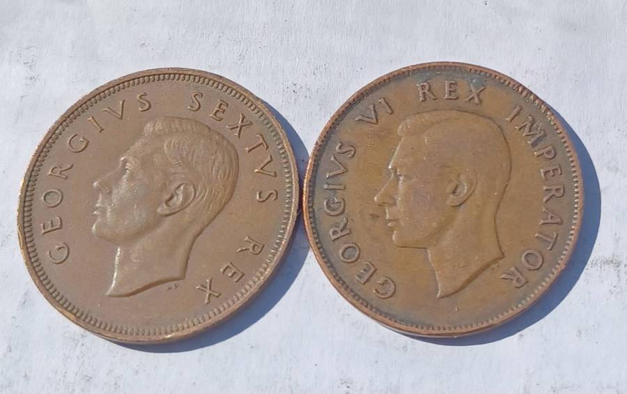 South Africa Penny 1944 & 1952