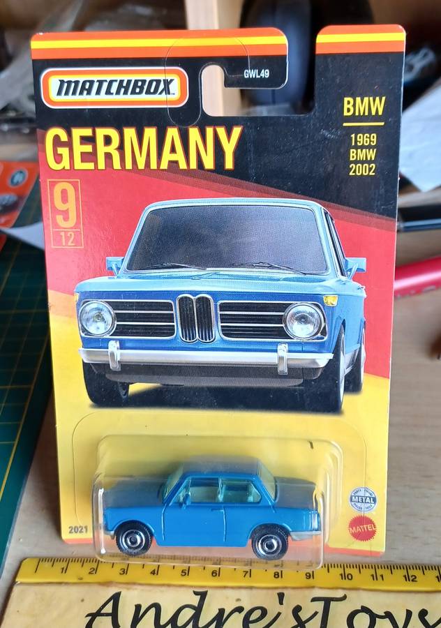 2020 Matchbox ~ Germany ~ No9/12 1969 BMW 2002 ~ Mint  on Long card