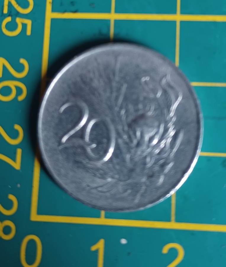 1966 ~ RSA English 20 cent