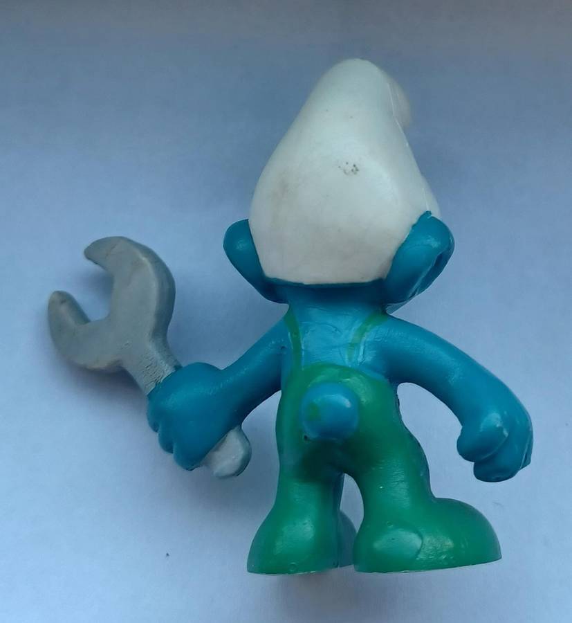 Mechanic Smurf  ~ Peyo Schleich ~ Vintage 80's