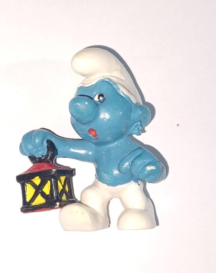 Night lookout Smurf (Watchman) ~ Peyo Schleich ~ Vintage 80's