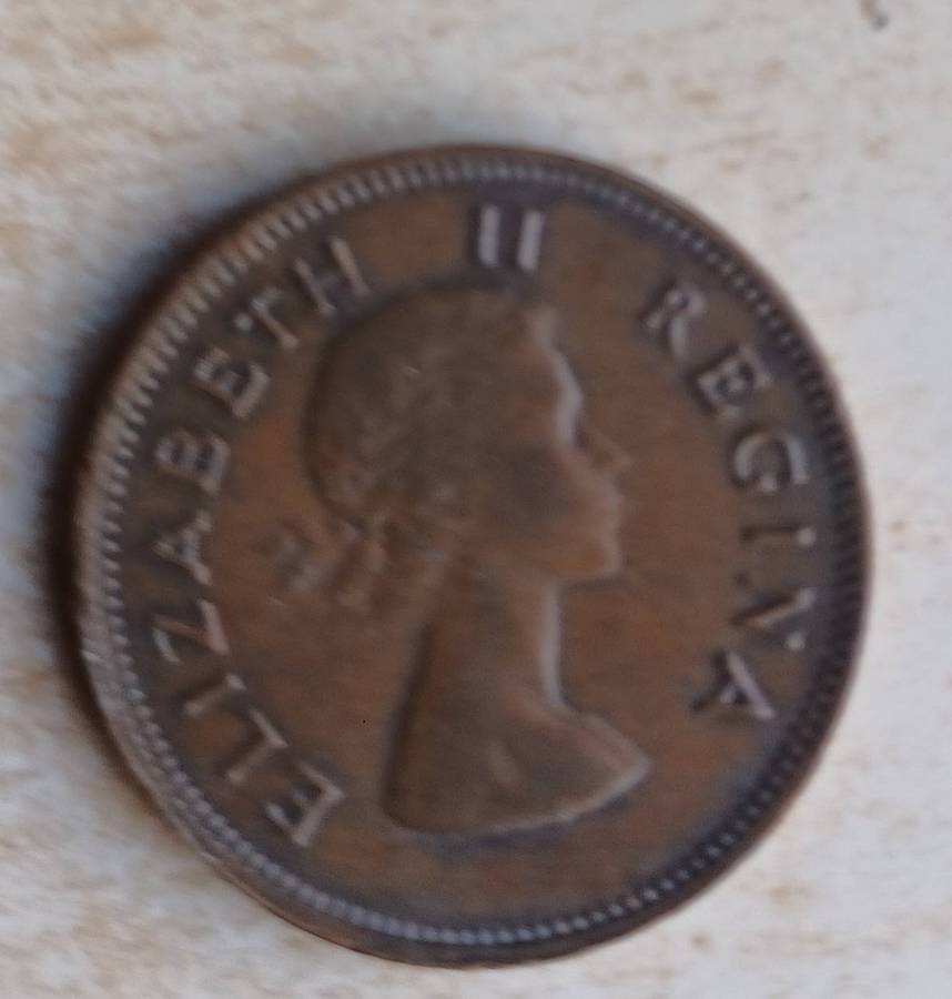 1957 1/2D ~ Union of South Africa Half Penny